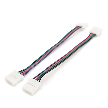 Комплект коннекторов Apeyron Electrics 09-12 (2 клипсы с проводами) для RGB-светодиодной ленты 12В IP20 10 мм - Светильники - Cветодиодные ленты - . Магазин оборудования для автономного и резервного электропитания Ekosolar.ru в Черкесске