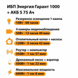 ИБП Энергия Гарант 1000 + Аккумулятор S 75 Ач - 12В (600Вт - 68мин) - ИБП и АКБ - ИБП для котлов - . Магазин оборудования для автономного и резервного электропитания Ekosolar.ru в Черкесске