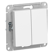 Выключатель Schneider Electric AtlasDesign 2-клавишный сх.5, 10АХ, белый, механизм - Электрика, НВА - Выключатели и розетки - Выключатели - . Магазин оборудования для автономного и резервного электропитания Ekosolar.ru в Черкесске