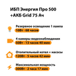 ИБП для котла Энергия Про 500 + Аккумулятор Grid 75 Ah 12 v (300Вт - 137мин) - ИБП и АКБ - ИБП для котлов - . Магазин оборудования для автономного и резервного электропитания Ekosolar.ru в Черкесске