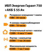ИБП Энергия Гарант 750 + Аккумулятор S 55 Ач - 12В (450Вт - 67мин) - ИБП и АКБ - ИБП для котлов - . Магазин оборудования для автономного и резервного электропитания Ekosolar.ru в Черкесске