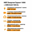 ИБП для котла Энергия Гарант 1000 + Аккумулятор Grid 100 Ah 12 v (600Вт - 91мин) - ИБП и АКБ - ИБП для котлов - . Магазин оборудования для автономного и резервного электропитания Ekosolar.ru в Черкесске